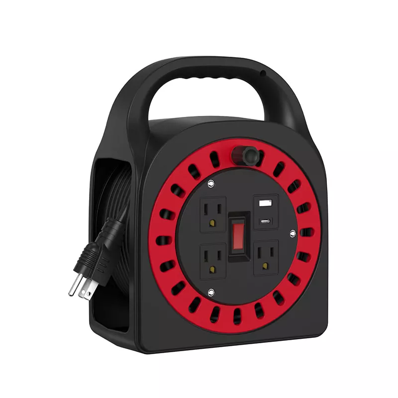 3 çıkış USB plastik kordon makarası 50ft 3 çıkış USB plastik kordon makarası 50ft