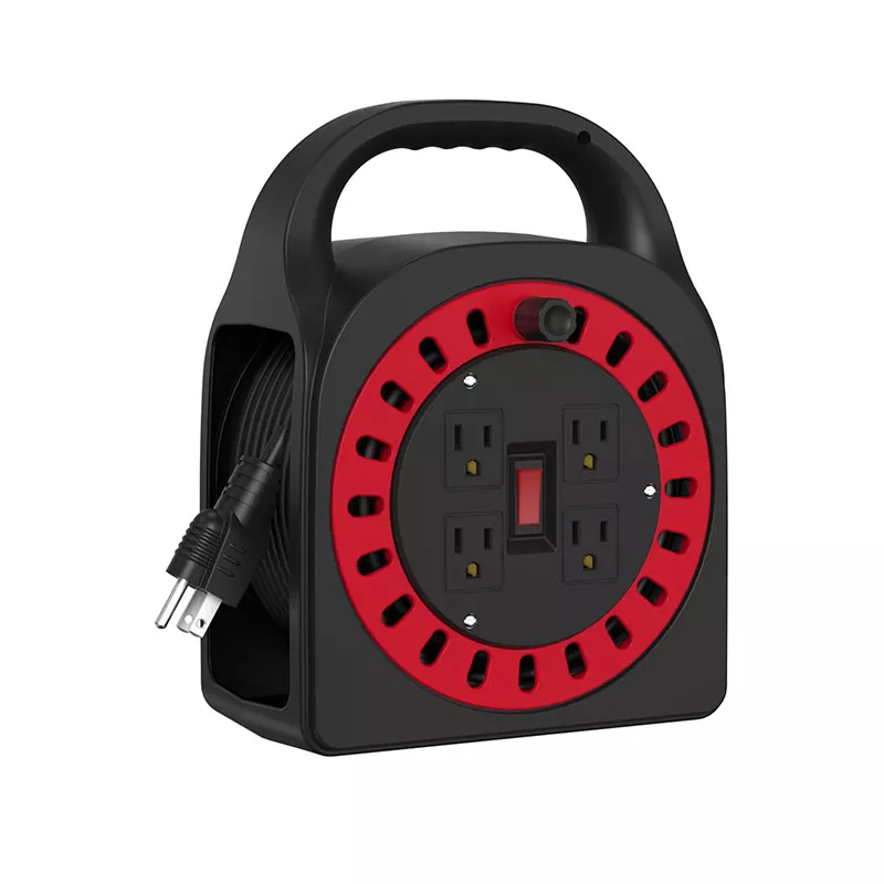 4 çıkış plastik kordon makarası 50ft 4 çıkış plastik kordon makarası 50ft